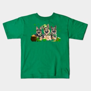 My German Shepherd Is My Lucky Charm St Patricks Day Kids T-Shirt